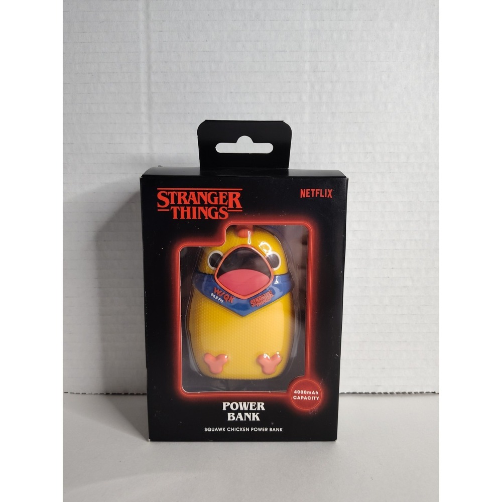 Stranger Things Squawk Chicken Power Bank BRAND NEW WITH BOX DAMAGE